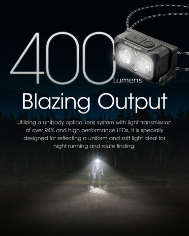 Flashlights & Headlamps - Nitecore NU25-UL Ultralight Headlamp (400 Lumens | Rechargeable)