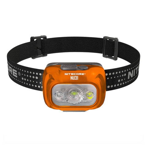 Flashlights & Headlamps - Nitecore NU31 Lightweight Headlamp W/ Aux. Red Beam (550 Lumens | USB-C Rechargeable)