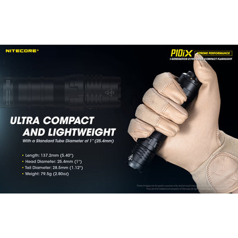 Flashlights & Headlamps - Nitecore P10iX Xtreme Tactical Flashlight (4000 Lumens | USB-C Rechargeable)
