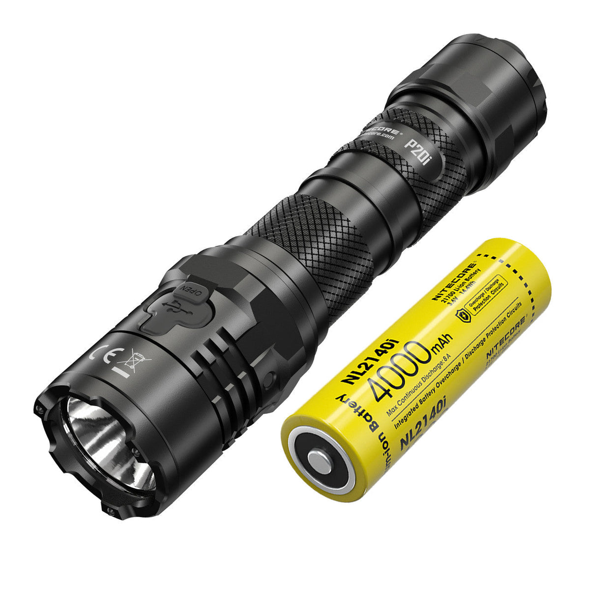 Flashlights & Headlamps - Nitecore P20i Tactical Flashlight (1800 Lumens | USB-C Rechargeable)