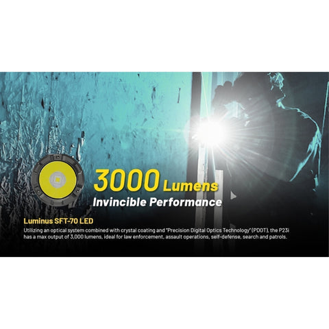 (USED/OPEN-BOX) Nitecore P23i 3000 Lumen USB-C Rechargeable Flashlight
