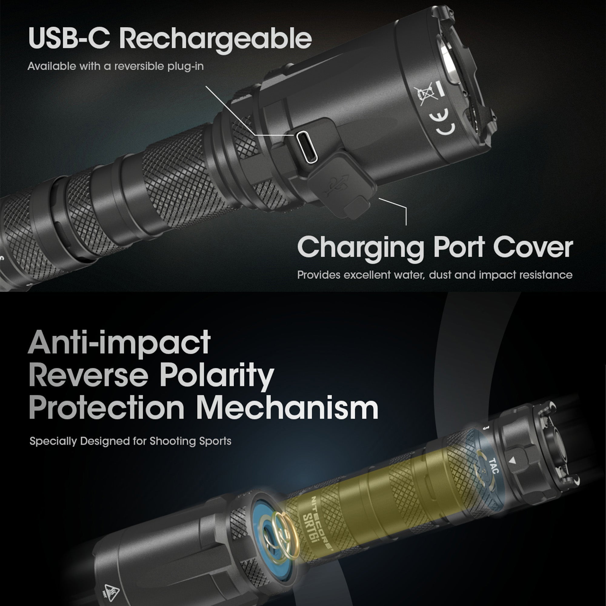 Flashlights & Headlamps - Nitecore SRT6i 2100 Lumen Long Throw Rechargeable Flashlight