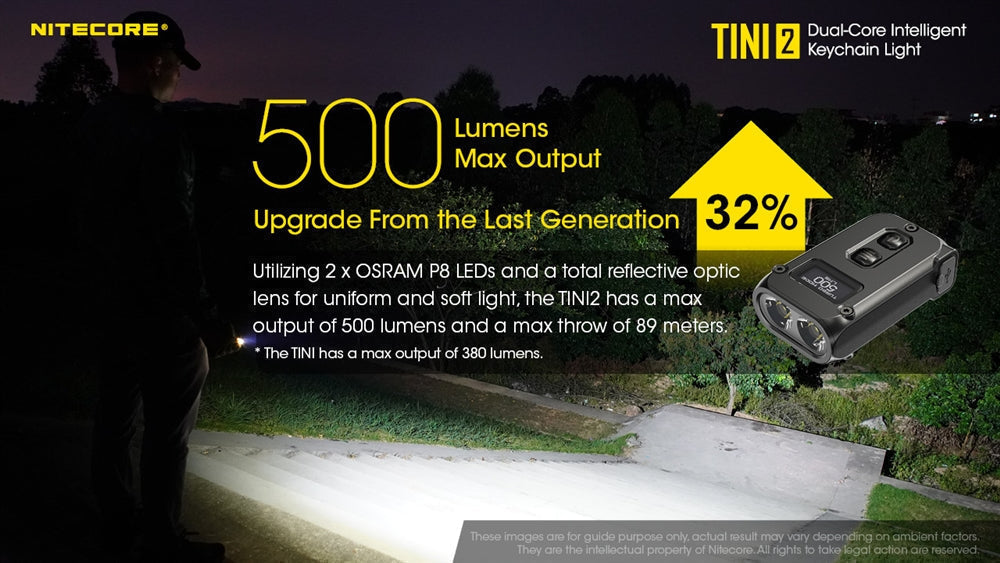 Flashlights & Headlamps - Nitecore TINI 2 Keychain Light (500 Lumens | Rechargeable)
