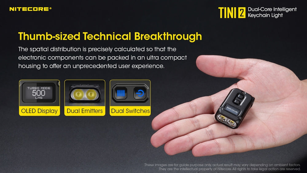 Flashlights & Headlamps - Nitecore TINI 2 Keychain Light (500 Lumens | Rechargeable)