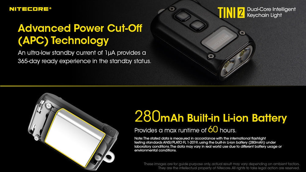 Flashlights & Headlamps - Nitecore TINI 2 Keychain Light (500 Lumens | Rechargeable)