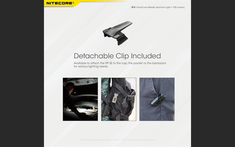 Flashlights & Headlamps - Nitecore Tip SE Keychain Light (700 Lumens | Rechargeable)