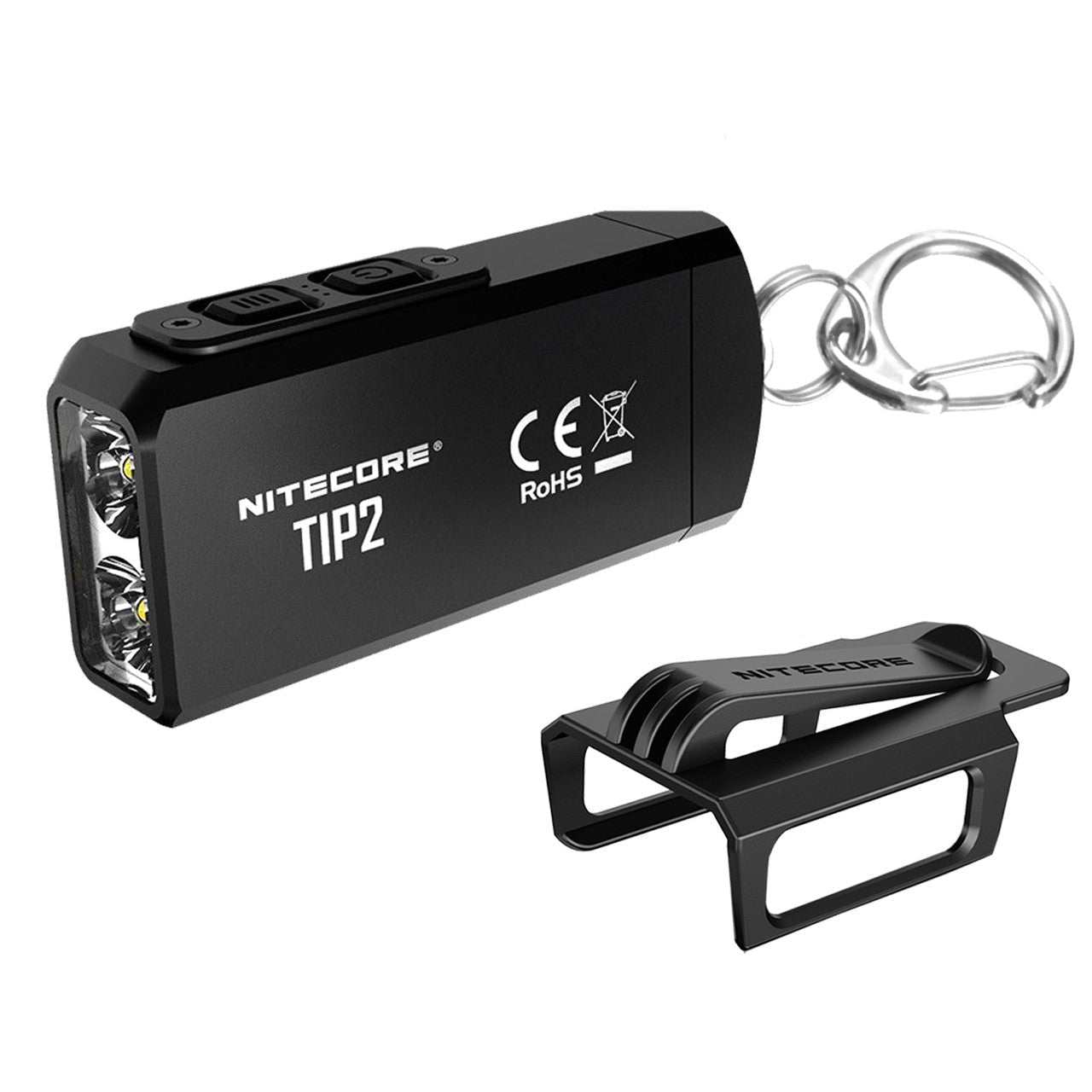 Flashlights & Headlamps - Nitecore TIP2 Keychain Light W/ Pocket Clip (720 Lumens | USB Rechargeable)