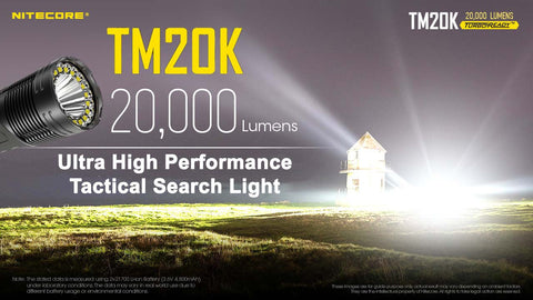 Flashlights & Headlamps - Nitecore TM20K Tiny Monster Tactical Searchlight (20,000 Lumens | Rechargeable)