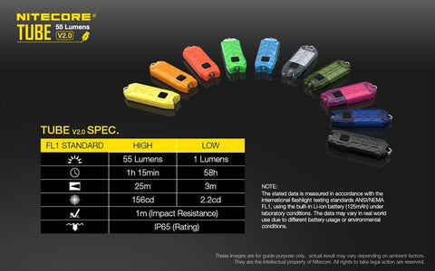 Flashlights & Headlamps - Nitecore TUBE V2.0 Keychain Light (55 Lumens | Rechargeable)