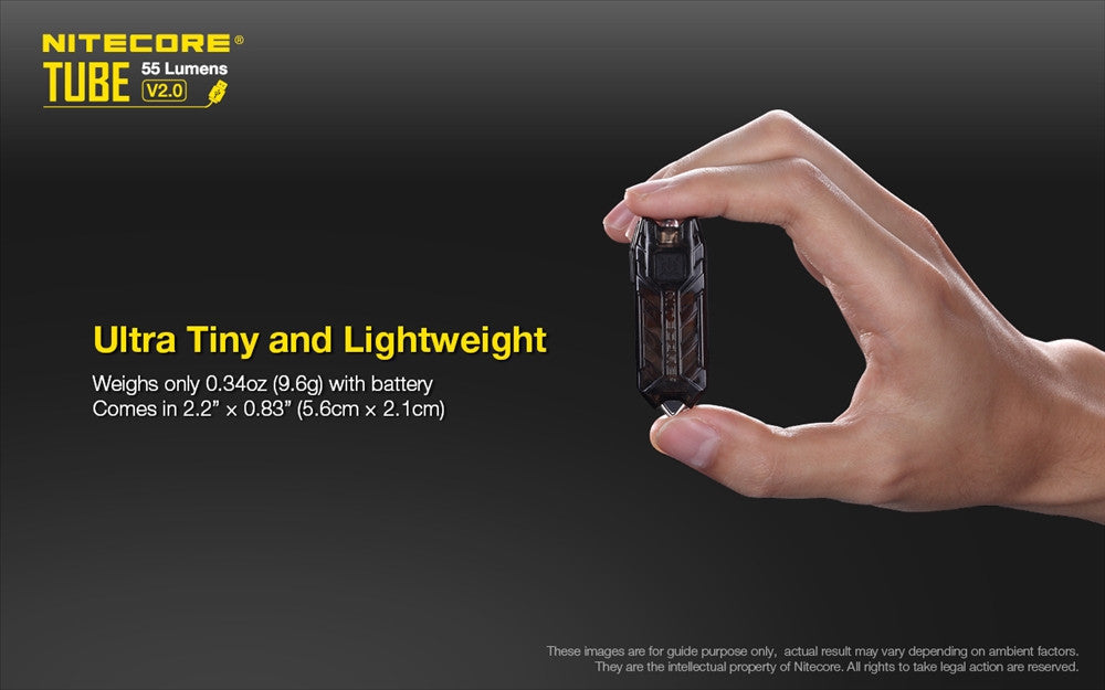Flashlights & Headlamps - Nitecore TUBE V2.0 Keychain Light (55 Lumens | Rechargeable)