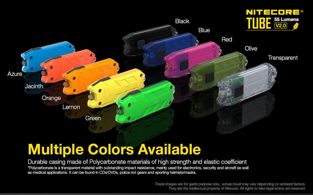 Flashlights & Headlamps - Nitecore TUBE V2.0 Keychain Light (55 Lumens | Rechargeable)