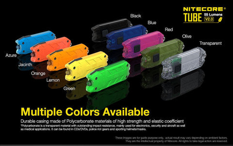 Flashlights & Headlamps - Nitecore TUBE V2.0 Keychain Light (55 Lumens | Rechargeable)