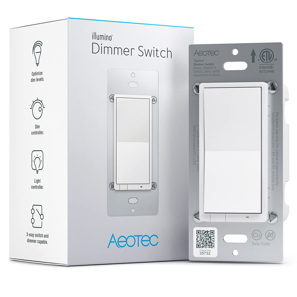 Home Automation - Aeotec ZWA037 Illumino Dimmer Switch (Z-Wave Plus)