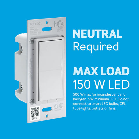 Home Automation - Aeotec ZWA037 Illumino Dimmer Switch (Z-Wave Plus)