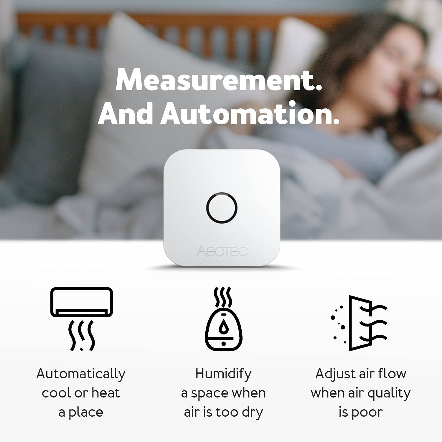 Home Automation - Aeotec ZWA039 AerQ Temperature & Humidity Sensor (Z-Wave Plus)