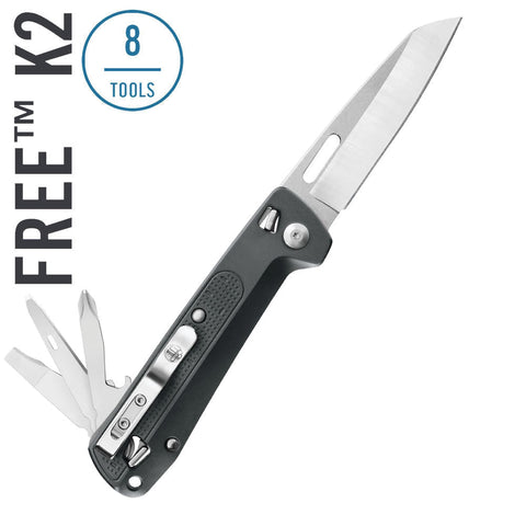 Knives & Tools - Leatherman FREE K2 Knife, Navy Blue