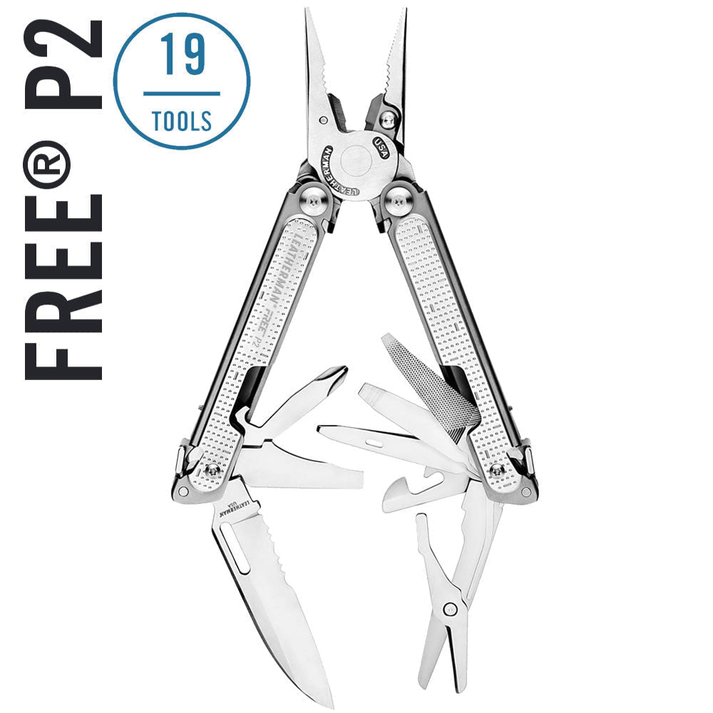 Knives & Tools - Leatherman FREE P2 Multi-Tool W/ Magnetic Open/Close