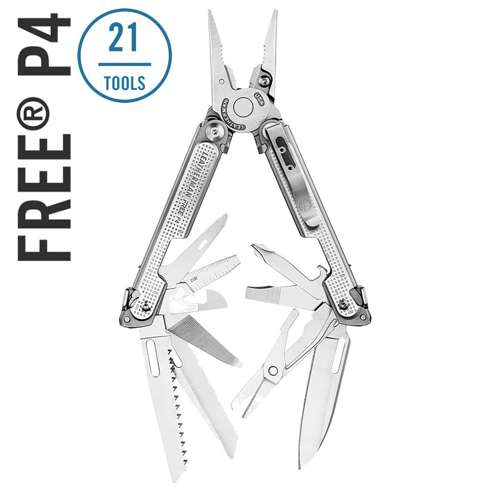 Knives & Tools - Leatherman FREE P4 Multi-Tool W/ Magnetic Open/Close
