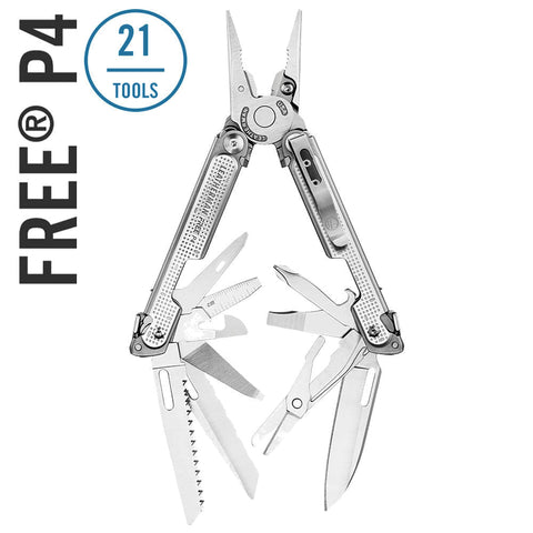 Knives & Tools - Leatherman FREE P4 Multi-Tool W/ Magnetic Open/Close