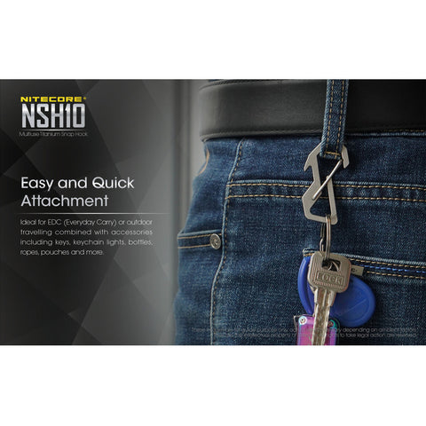 Knives & Tools - Nitecore NSH10 Titanium Carabiner Multi-Tool