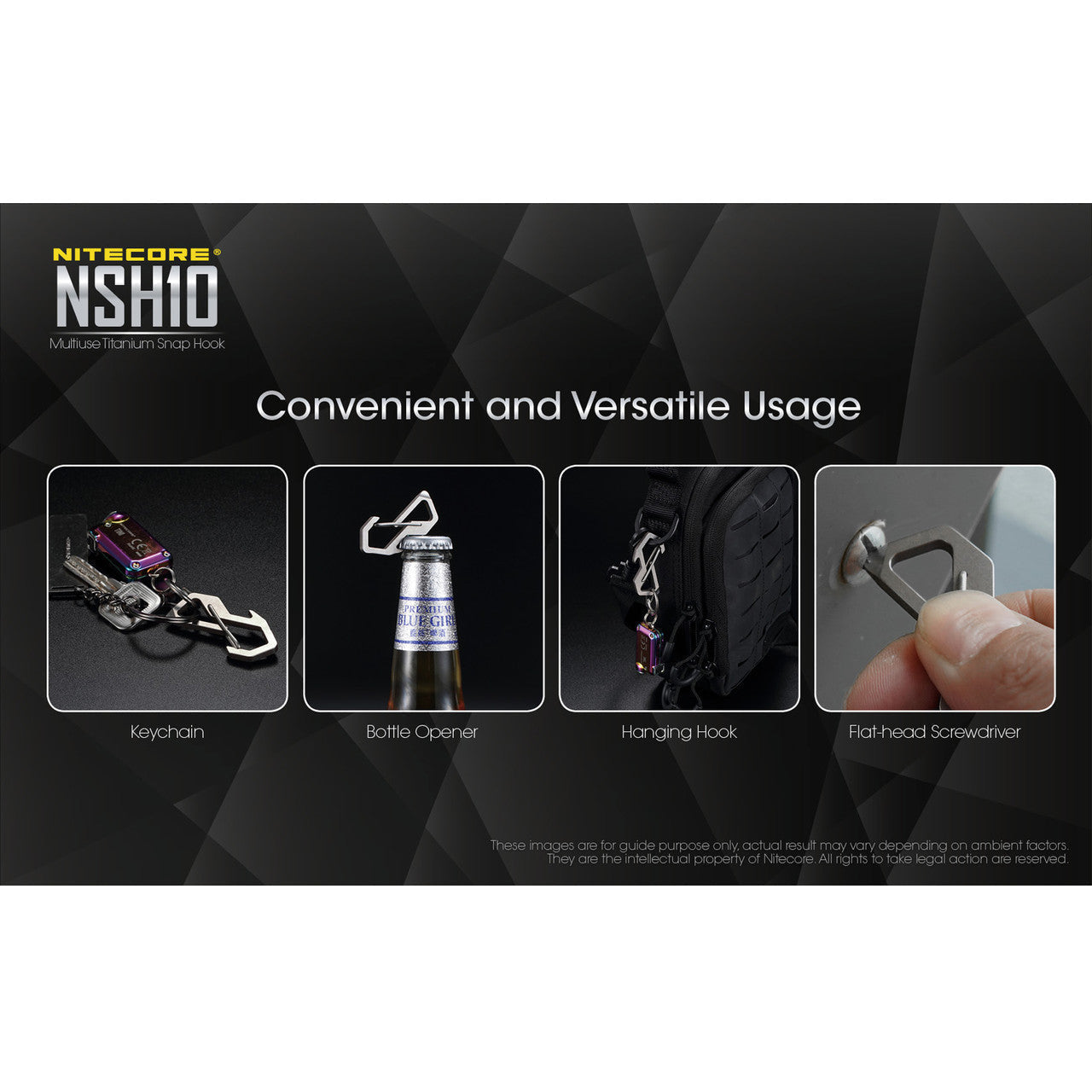 Knives & Tools - Nitecore NSH10 Titanium Carabiner Multi-Tool