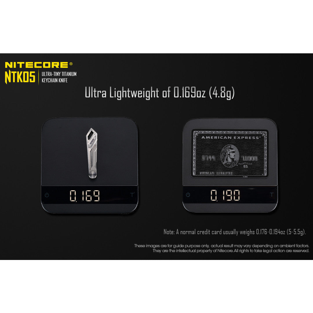 Knives & Tools - Nitecore NTK05 Titanium Folding Scalpel Keychain Knife