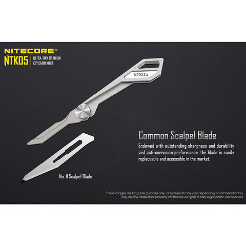 Knives & Tools - Nitecore NTK05 Titanium Folding Scalpel Keychain Knife