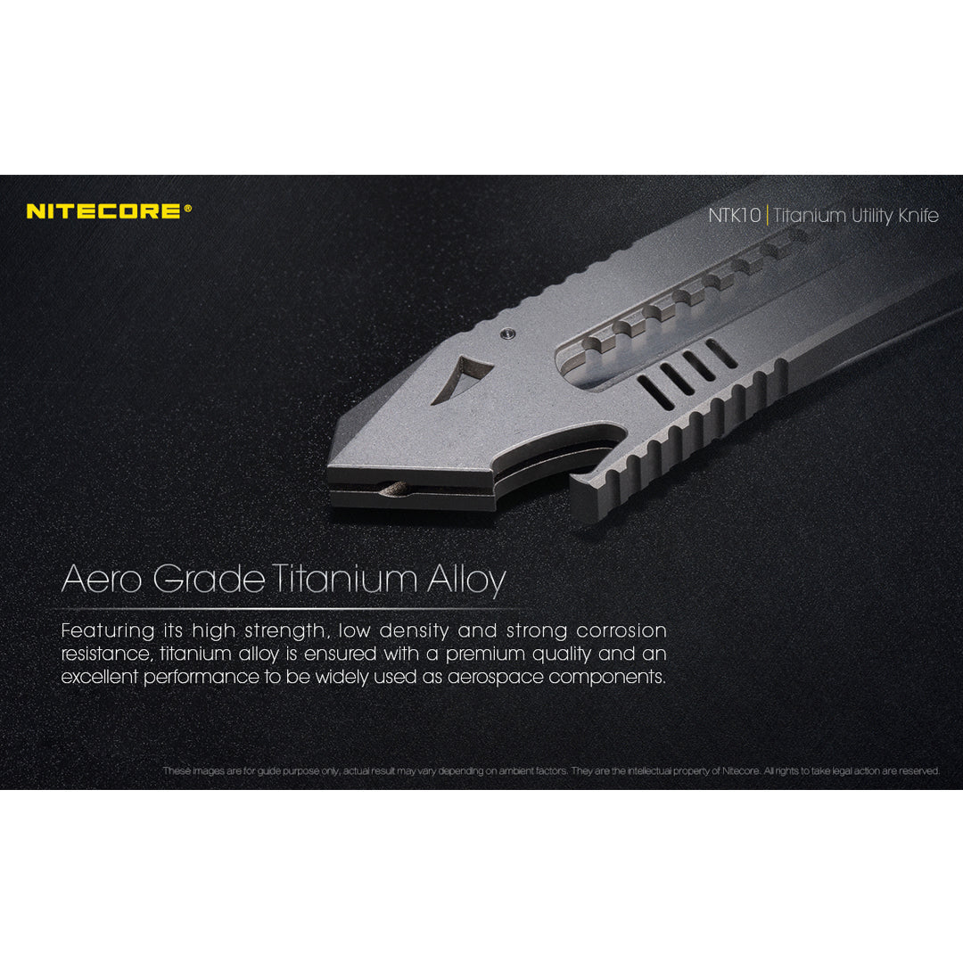(USED/OPEN-BOX) Nitecore NTK10 Titanium Pocket Utility Knife