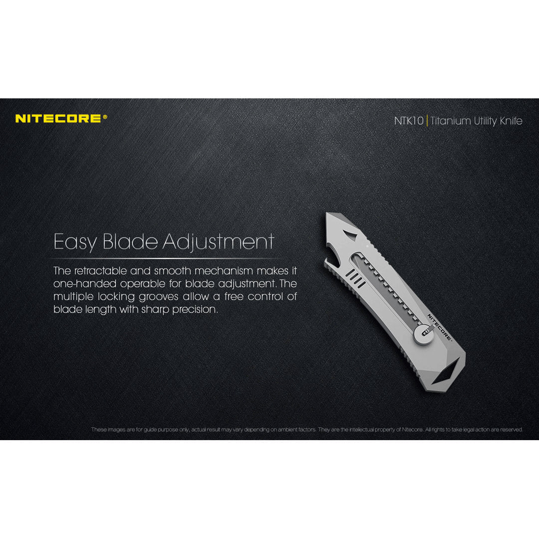 (USED/OPEN-BOX) Nitecore NTK10 Titanium Pocket Utility Knife