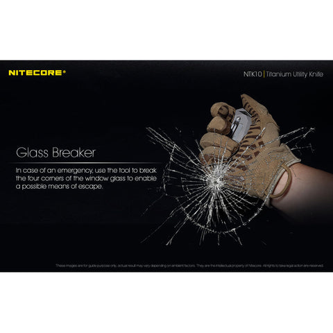 (USED/OPEN-BOX) Nitecore NTK10 Titanium Pocket Utility Knife