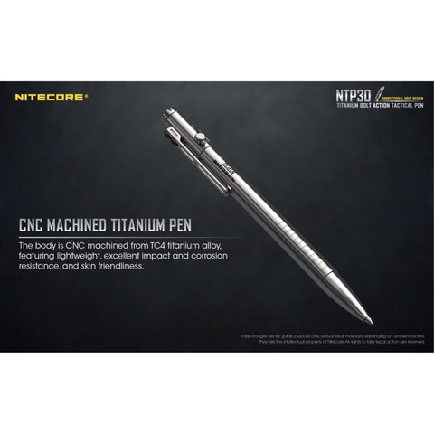 Knives & Tools - Nitecore NTP30 Titanium Bidirectional Bolt Action Multifunction Pen