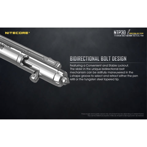 Knives & Tools - Nitecore NTP30 Titanium Bidirectional Bolt Action Multifunction Pen
