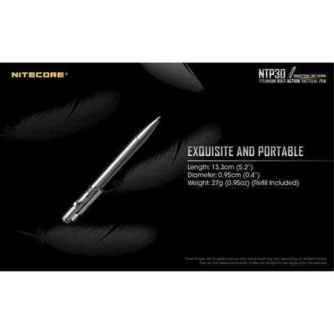 Knives & Tools - Nitecore NTP30 Titanium Bidirectional Bolt Action Multifunction Pen
