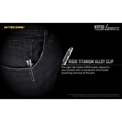 Knives & Tools - Nitecore NTP30 Titanium Bidirectional Bolt Action Multifunction Pen