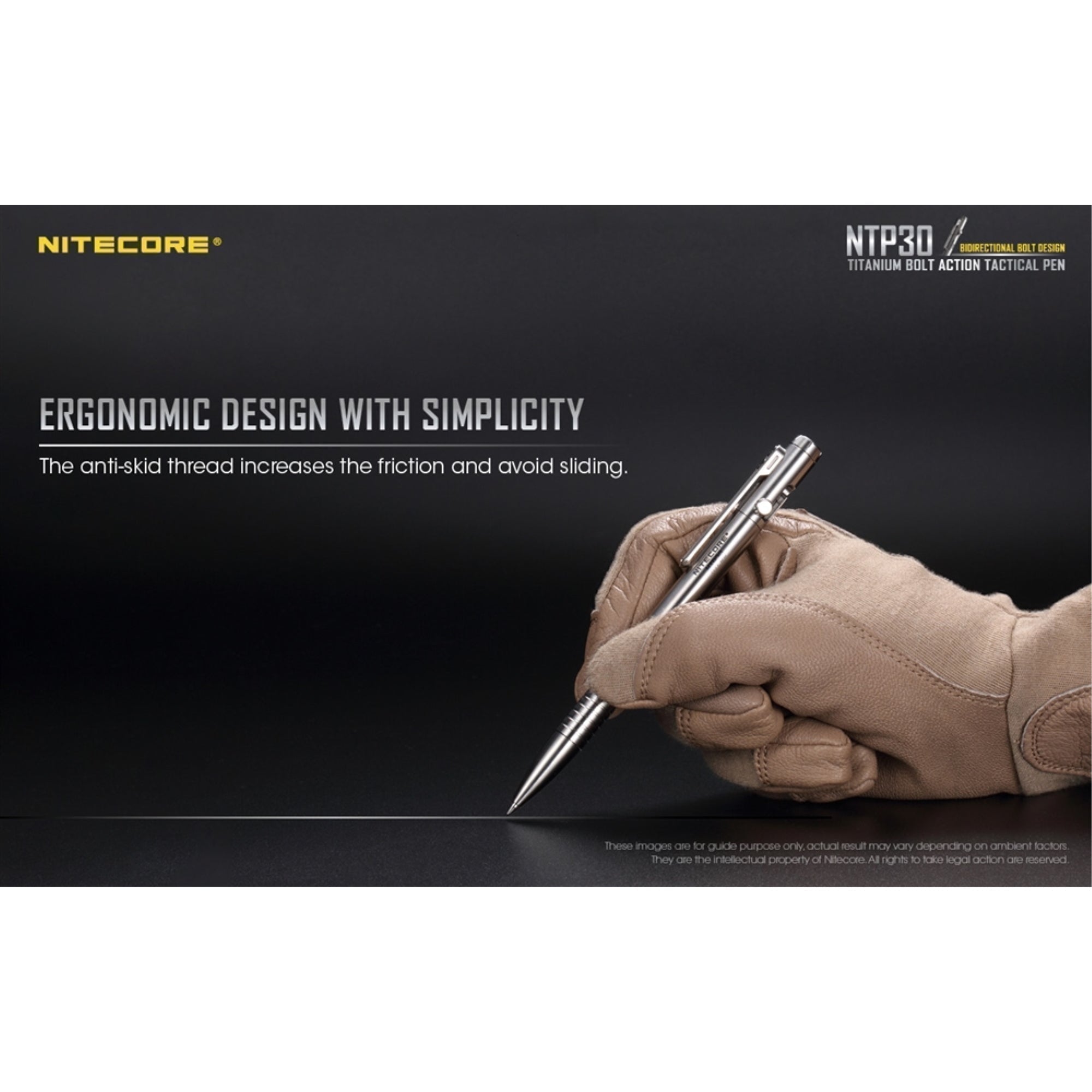 Knives & Tools - Nitecore NTP30 Titanium Bidirectional Bolt Action Multifunction Pen
