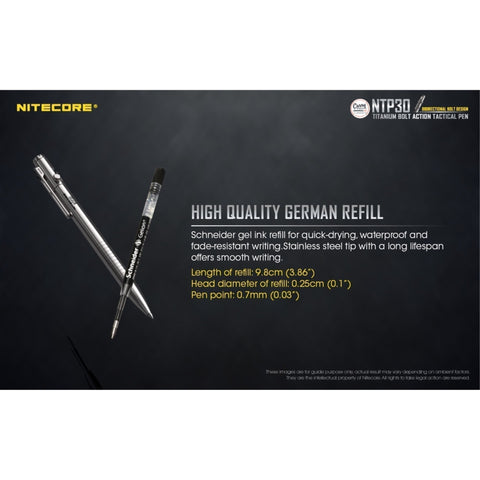 Knives & Tools - Nitecore NTP30 Titanium Bidirectional Bolt Action Multifunction Pen