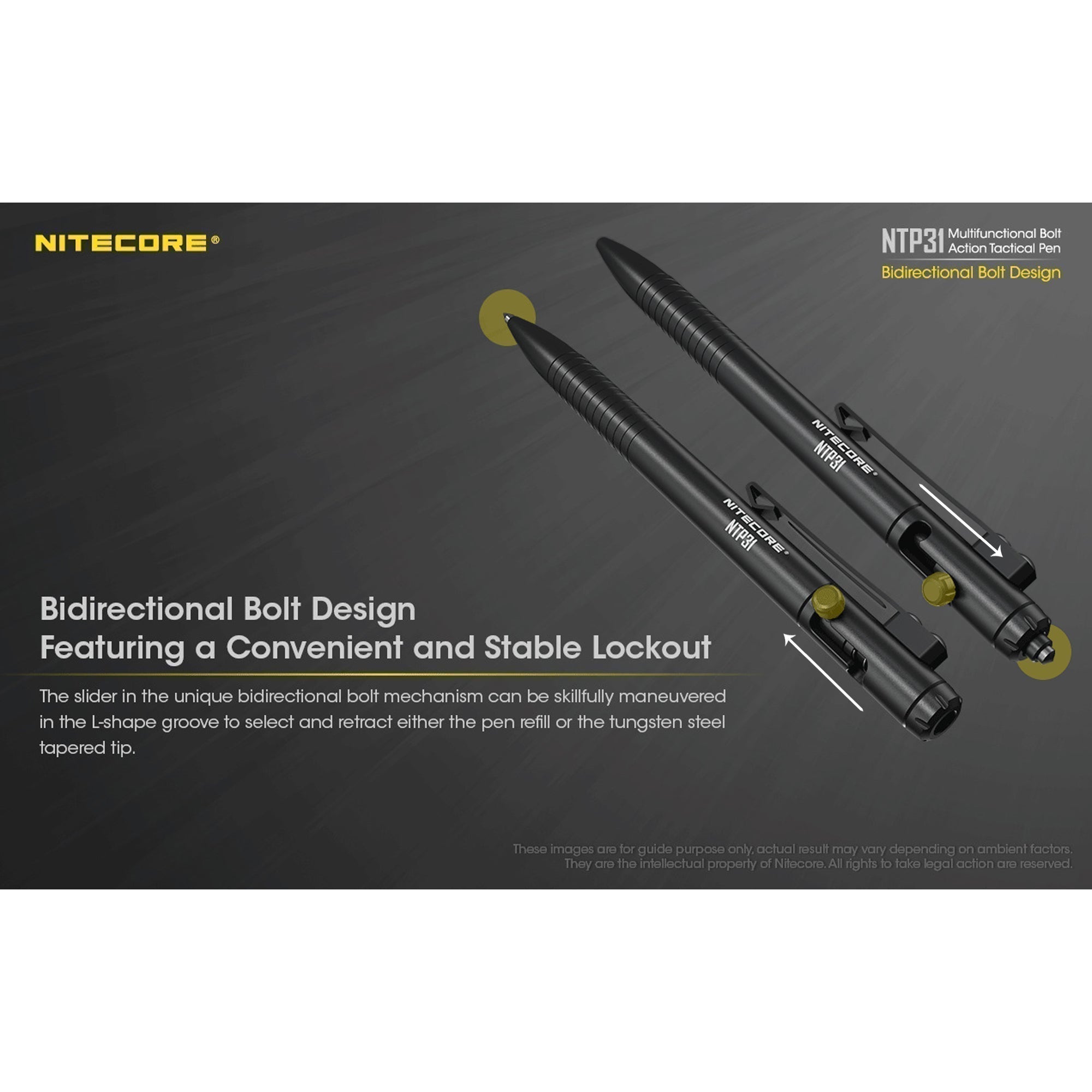 Knives & Tools - Nitecore NTP31 Bolt Action Mutlifunction Pen