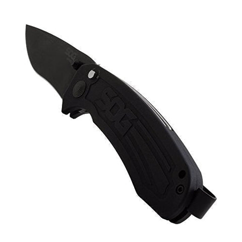 Knives & Tools - SOG BA1001 Banner Spring-Assisted Folding Knife, Black