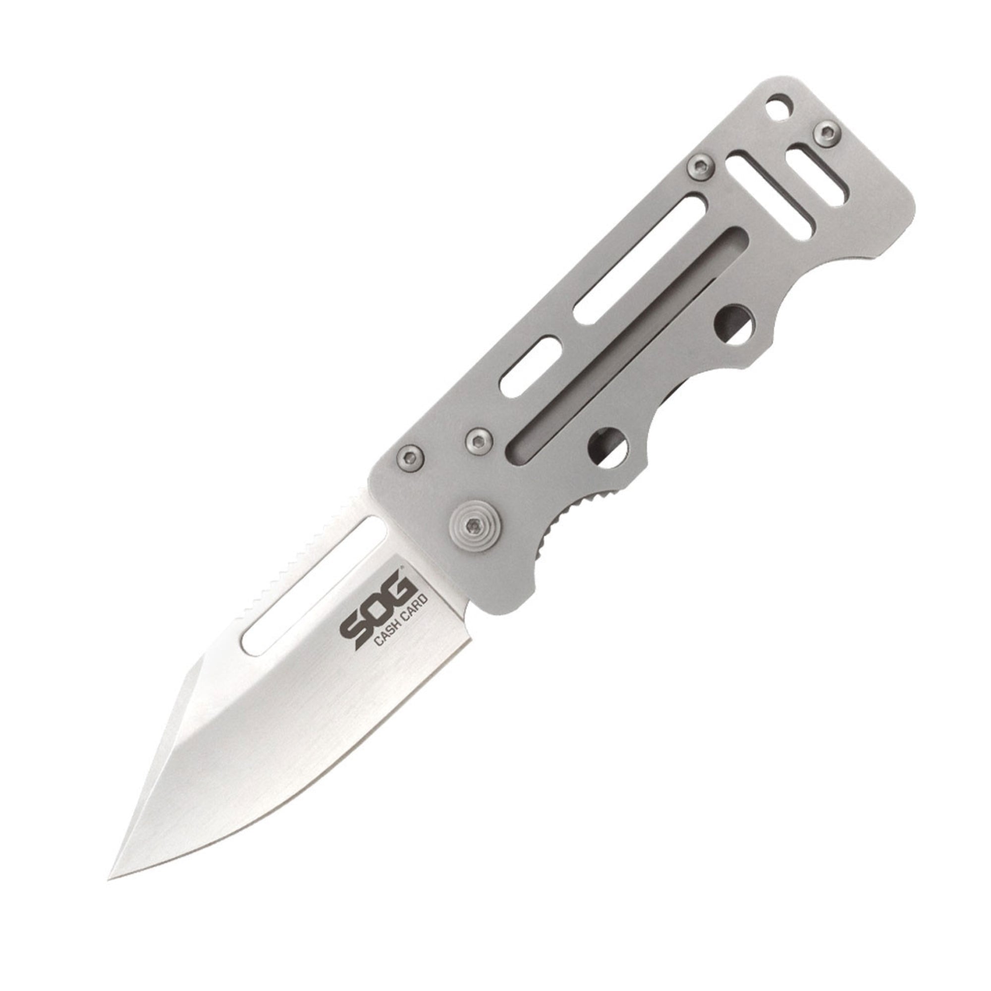 Knives & Tools - SOG CashCard Folding Knife W/ Money Clip (#EZ1-CP)