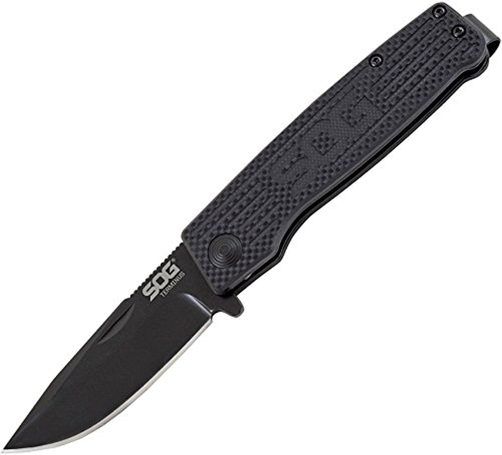 Knives & Tools - SOG TM1002 Terminus Slip Joint Folding Knife, Black