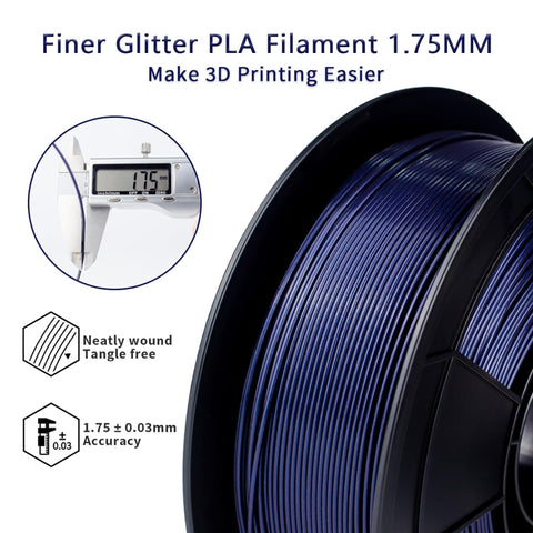 Ziro 'Mystical' Ultra-Fine Glitter-PLA 1.75 3D Printer Filament, 1kg